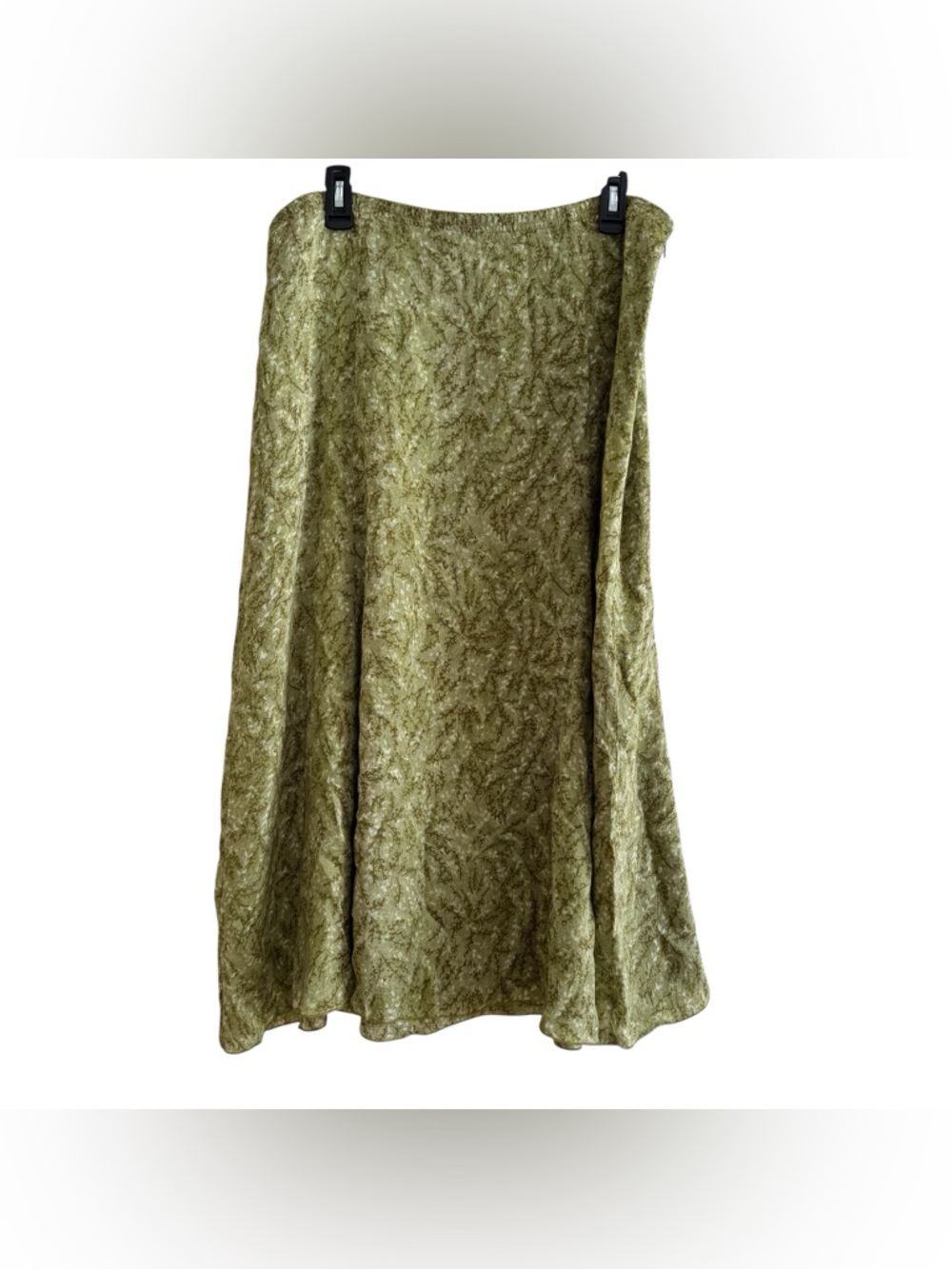 Y2K J Jill Green Maxi Skirt Cottagecore Fairy Boho Botanical Earthy M